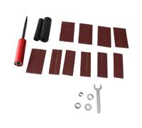 Adaptateur de Ponceuse à Broche de 1,5 Pouces avec 10 Pièces de Papier de Verre en Alliage D'aluminium Durable, Kit de Mandrin de Ponçage de Perceuse pour le Bois et le Métal