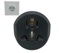 Adaptateur de prise allemande - Convertisseur de prise de type F | Accessoires de voyage pour la plupart des Europes, UE, Islande, Espagne, Italie, France, Allemagne