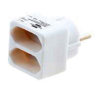 Adaptateur de prise - BRENNENSTUHL - STECKDOSEN-ADAPTATEUR EURO 2 - 2 prises - Blanc - Intérieur