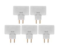 Adaptateur de prise , convertisseur de prise UE en laiton ABS extension à 180 degrés facile à transporter 3 prises pour le voyage(blanche)