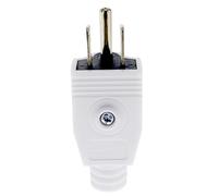 Adaptateur de prise d'alimentation secteur mâle 3 broches Nema 5-15P américain, câble d'extension recâblé(White)