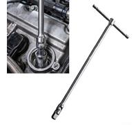 Adaptateur de prise de poignée en T, pivotant à 180 degrés en acier au chrome vanadium 1/4 3/8 1/2 barre coulissante en L pour réparation de moteur automobile (12,7 mm)