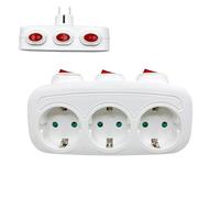 Adaptateur de Prise Européenne,Panneau de Prises Mural | Multiprise À 3 Prises Comportant Une Extension Et Un Chargeur pour Le Voyage International La Maison De Vacances Le Tourisme Et Les Affaires