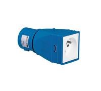 Legrand - Adaptateur pour fiche brochage domestique vers brochage industriel, Blanc