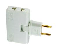 Adaptateur de prise rotative UE 3 en 1, rallonge de prise rotative à 180 degrés, mini-adaptateur de prise - Norme UE