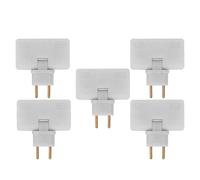 Adaptateur de prise sans fil Extension de 180 degrés Convertisseur de prise européenne en laiton ABS facile à transporter 110-250V pour les voyages Blanc