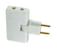 Adaptateur de prise UE rotatif 3 en 1, rallonge de prise rotative à 180 degrés, mini-adaptateur de prise