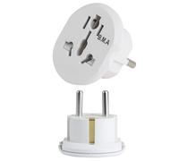 Adaptateur de prise universel 2 pièces, adaptateur de voyage UE UK vers adaptateur d'alimentation européen, compact et sûr avec sécurité enfant, adaptateur prise Chine Allemagne pour smartphone