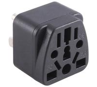Adaptateur de prise US UE/UK/AU vers USA (type B), convertisseur de chargeur noir