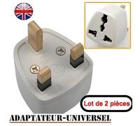 Adaptateur de prise - ZISONIX - EUROPE / ANGLETERRE - Lot de 2 - Intérieur