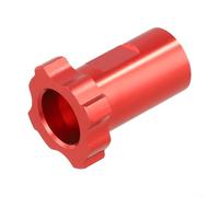Adaptateur de pulvérisation en aluminium pour filetage M16 x 1,5p - Connexion intérieure et extérieure - Design hexagonal rouge - Coupleur de pot de peinture pour équipement de pulvérisation