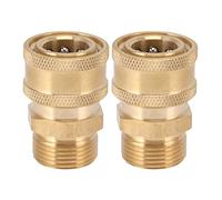 Adaptateur de raccord de nettoyeur haute pression M22 en cuivre pur, 2 pièces, adaptateur NPT femelle vers M22 mâle de 3/8 pouces pour connexion universelle de tuyaux et de pompes (Trou intérieur