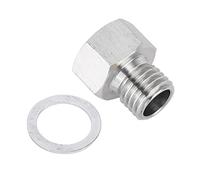Adaptateur de raccord métrique NPT 1/8 pouce femelle vers métrique M12 x 1,5 en acier inoxydable, raccord de tuyau d'air pour climatisation de voiture, Metric Fitting Adaptor avec rondelle
