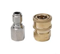 Adaptateur de raccord rapide G3/8 pour nettoyeur haute pression en laiton, raccord mâle/femelle pour tuyau de nettoyeur haute pression (mâle + femelle)