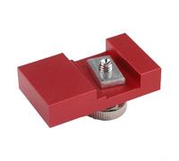Adaptateur de rail de routeur en aluminium avec bloc d'arrêt, pour gabarit de coupe droite de précision pour systèmes de rail de guidage du bois, butée de fente de fraisage CNC (1 pièce)