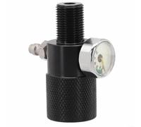 Adaptateur de recharge de cylindre en alliage d'aluminium G12-14 pour connexion de réservoir d'air pour filetage M10 femelle vers mâle 40 MPa évalué noir accessoire valve pneumatique 71 mm