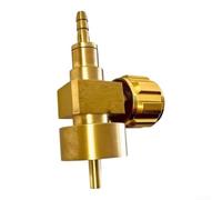 Adaptateur de recharge de propane pour bouteille de 0,5 kg vers régulateur CGA-200 avec vanne d'arrêt en laiton pour réchaud de camping Jaune 3,6 x 3 x 7,2 cm