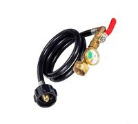 Adaptateur de recharge de propane pour réservoirs de 0,5 kg avec manomètre, tuyau de transfert en laiton pour cylindre de 9 à 18,1 kg vers bouteille de 0,5 kg, kit de remplissage sûr pour barbecues et