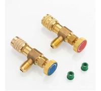 Adaptateur de remplissage réfrigérant - PZCC - PZCC - Lot de 2 - Compatible R410/R22 - Coupleur rapide rotatif