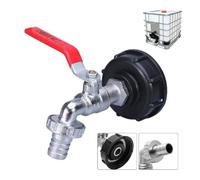 Adaptateur de réservoir Connecteur à filetage 1/2"", Robinet CuveRobinet Recuperateur Eau De Pluie, Vanne Robinet Raccords De Tuyau