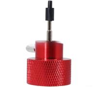 Adaptateur de réservoir de propane avec aiguille et évent - En aluminium rouge pour connecteur de recharge GPL pour réchauds et bouteilles de camping - Outil de remplissage portable de bouteille de