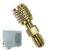 Adaptateur de réservoir de réfrigérant - Raccord de pompe à vide 1/4" pour | Adaptateur de liquide froid en laiton avec raccord fileté inversé, design de connexion rapide, idéal pour les appareils Hvac