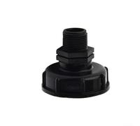 Adaptateur de réservoir IBC à filetage grossier de 60 mm avec connecteur de tuyau d'arrosage, raccord femelle en plastique pour réservoirs d'eau IBC, convient pour les valves S60X6 (25 mm)
