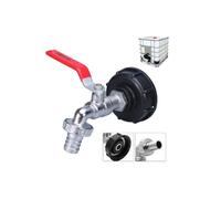 Adaptateur de réservoir IBC Connecteur à filetage 1/2"", Robinet Cuve 1000L Robinet Recuperateur Eau De Pluie, Robinet Sortie Raccord