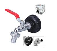 Adaptateur de réservoir IBC Connecteur à filetage 1/2"", Robinet Cuve 1000L Robinet Recuperateur Eau De Pluie, Robinet Sortie