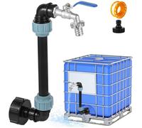 Adaptateur de Réservoir IBC - Robinet Cuve 1000L - Robinet Cuve à Filetage 3/4"" - Kit de connexion pour rehausser la hauteur