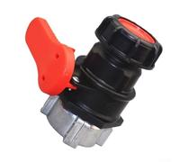 Adaptateur de robinet à boisseau sphérique à filetage grossier pour ports de réservoir de 75 mm en aluminium résistant à la rouille, matériau ABS, étanche, filetage profond, valve à rabat sécurisée