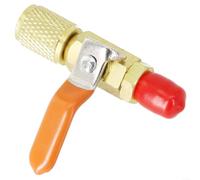 Adaptateur de robinet à boisseau sphérique droit HVAC pour tuyaux de charge R410A R134A - Raccord en laiton SAE 1/4 à faible perte pour climatiseur pour outils de service et de réfrigération