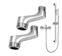 Adaptateur de robinet de douche - Connecteur de valve à angle réglable - Extension de pommeau de douche - Pour amélioration de la maison, cuisine, buanderie, rénovation d'évier utilitaire