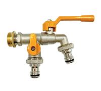 Adaptateur de robinet de tuyau d'arrosage en laiton, connecteur de réservoir d'eau IBC 1/2 pouces, Joint d'irrigation à 2 voies et 1 voie, raccord de remplacement, robinet à tournant sphérique F-1pcs