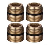 Adaptateur de robinet en cuivre avec filetage G1/2 et G3/4 jusqu'à 22 mm pour installation d'aérateur intégré de cuisine, y compris quatre tailles 16,2 18,2 21,2 23,2 convertisseurs de filetage