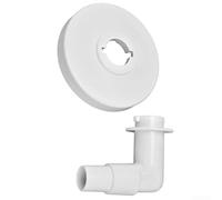 Adaptateur de skimmer coudé à 90° pour SP1096 - Raccord de tuyau en plastique blanc - Kit d'entretien pour piscine hors sol - 15,5 cm