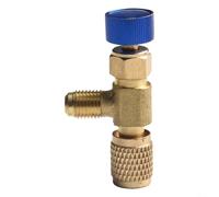 Adaptateur de soupape de sécurité en laiton pour climatisation R22 R410A, pour connecteur de charge CVC avec raccord à connexion rapide, robinet à boisseau sphérique à fonctionnement à une main (R22