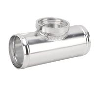 Adaptateur de soupape de soufflage, bride de soupape de soufflage 2,5 pouces en alliage d'aluminium argent antirouille remplacement universel pour HKS SSQV SQV