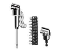 Adaptateur de tournevis à angle droit de 105 degrés pour perçage et visseuse électrique 1/4" Hexagonal Changement rapide Outil d'angle Adaptateur
