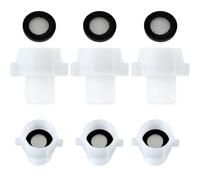 Adaptateur de tuyau 6 pièces, 7/8 pouces femelle à 1/2 mâle en plastique, vanne de remplissage toilettes avec filtre et joint d'étanchéité, vanne d'alimentation toilettes pour tuyau 'entr