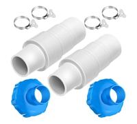 Adaptateur de tuyau de, ensemble de coupleurs étagés pour tuyaux de 1-1/4 à 1-1/2 pouces, pack d ' adaptateurs de changement de taille avec 2 adaptateurs, 2 coupleurs, 4 pinces pour l ' entretien