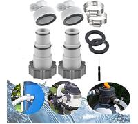 Adaptateur de Tuyau de Piscine, Adaptateur pour Pompe Intex Raccord pour Tuyau-Piscine de 32 et 38 mm de Diamètre (Type 2)