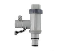Adaptateur de tuyau de piscine avec valve à piston pour piscine hors sol - Raccord rapide 1,25/1,5 - Support de tuyau de piscine en plastique résistant aux fuites