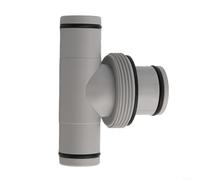 Adaptateur de tuyau de piscine de 3,8 à 3,2 cm, raccord en T pour systèmes de tuyau d'arrosage - Joint fileté robuste avec joint torique pour système d'eau salée et dispositif de vidange