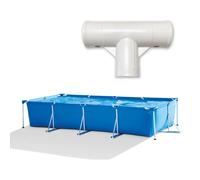 Adaptateur de tuyau de piscine résistant à la rouille de qualité supérieure, 40 mm, raccord en T robuste, connecteur de tuyau en PP en forme de T pour pompe INTEX 28273 Blue
