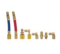 Adaptateur de tuyau de remplissage de réfrigérant pour climatisation automobile, tuyau en laiton à étanchéité renforcée, kit complet universel