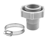 Adaptateur de tuyau de vidange de piscine compatible avec Coleman P6 | Série, comprend une pince en métal pour un ajustement sûr, pièce de rechange en plastique gris pour le drainage