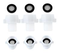 Adaptateur de tuyau en plastique 7/8 pouces femelle à 1/2 mâle, vanne de remplissage toilettes avec filtre et joint d'étanchéité, vanne d'alimentation pour tuyau 'entrée 6 pièces