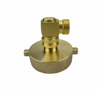 Adaptateur de tuyau hydraulique en laiton (2-1/2" NH x 3/4" GHT avec adaptateur coudé)