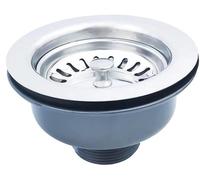 Adaptateur de vidange de 114 mm pour éviers en acier inoxydable, résistant aux rayures, en PVC, en acier inoxydable, couleur argent